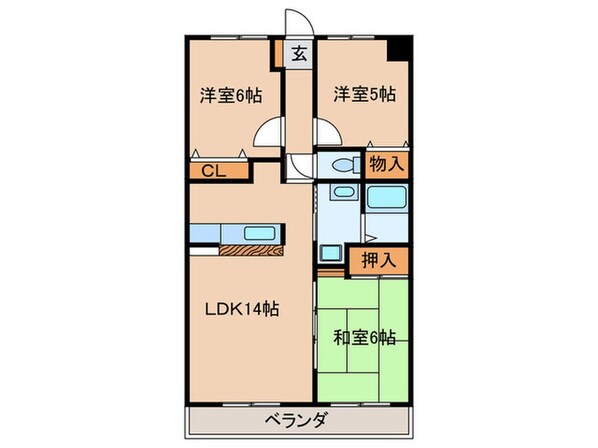 コスモス中道の物件間取画像